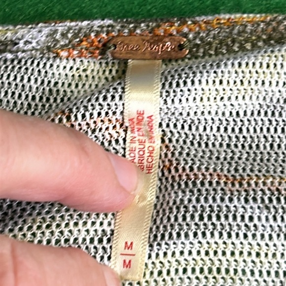 FREE PEOPLE THROUGH THE MEADOW RUCHED MESH WOMENS LONG SLEEVE TOP SZ M - Picture 8 of 16